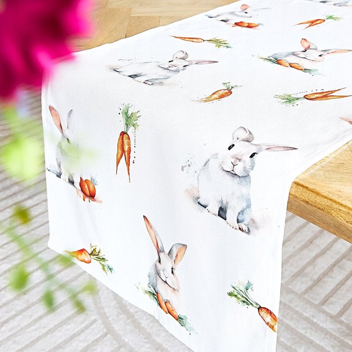 Bieżnik z królikami 160 x 40 cm