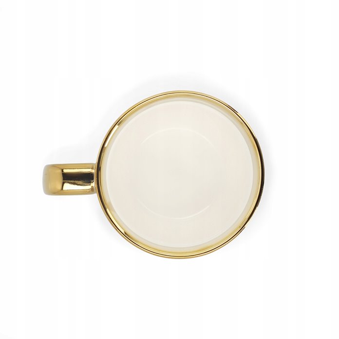 Kubek biały ze złotym rantem 280 ml