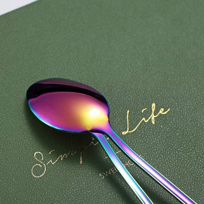 Łyżeczki do latte opalizujące 6 sztuki