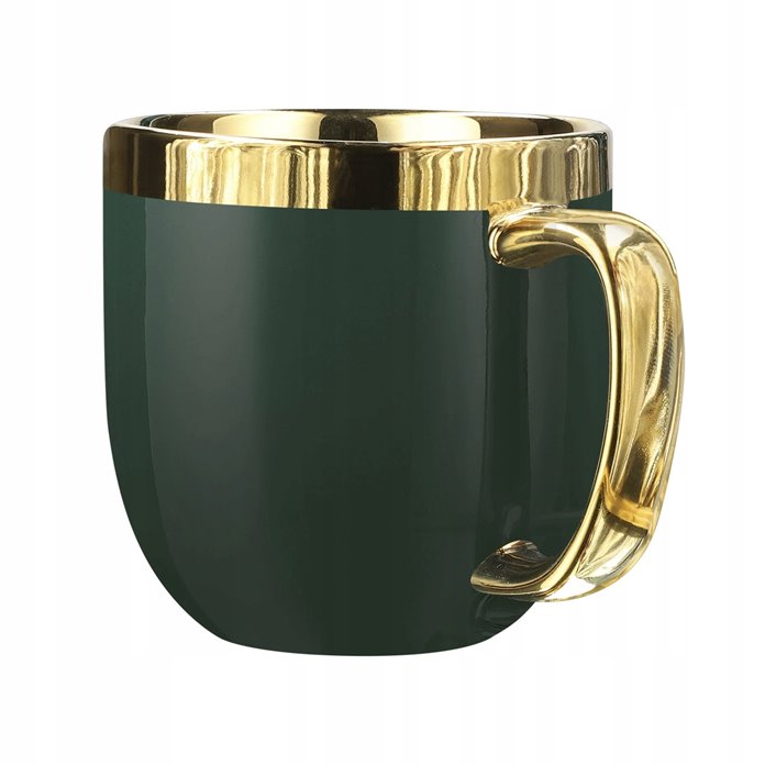 Zestaw kubków ze złotym rantem 2 sztuki