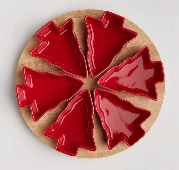 Półmisek czerwony świąteczny