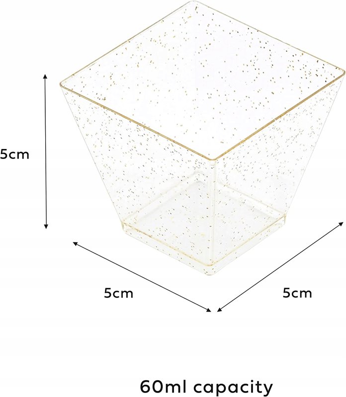 Kubeczki deserowe złote 10 sztuk