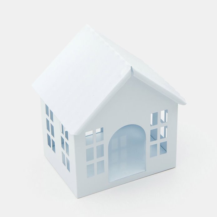 Domek biały metalowy