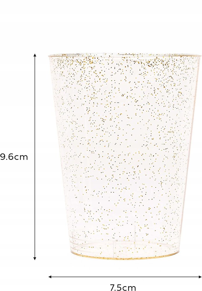 Kubki wielorazowe złote 10 szt