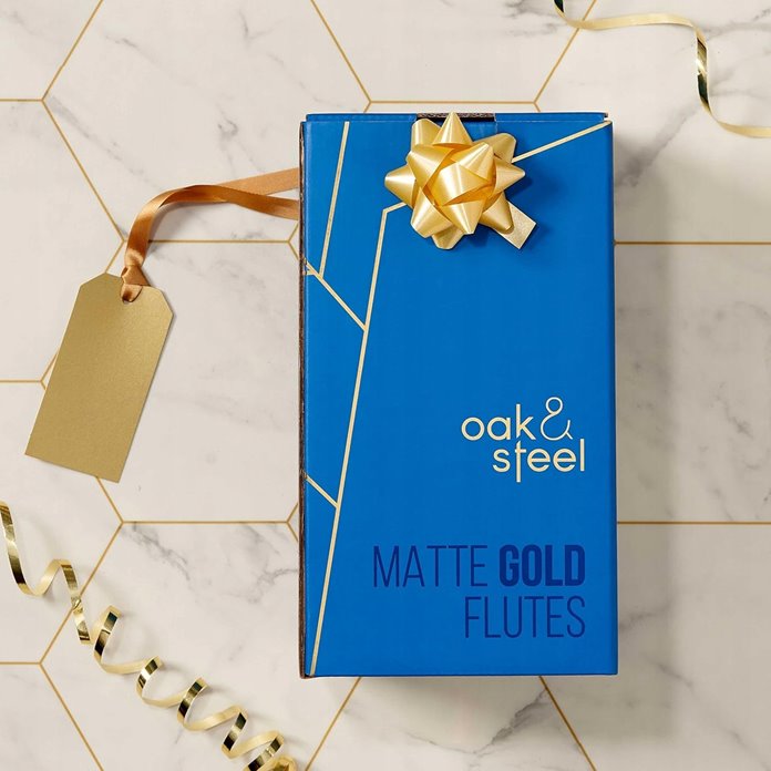 Złote metalowe kieliszki do szampana 4 szt. złote stalowe matowe kieliszki