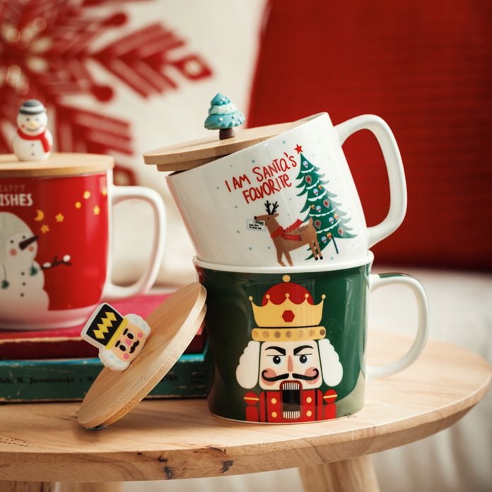 Kubek Homla zielony dziadek do orzechów święta 340 ml śliczny prezent