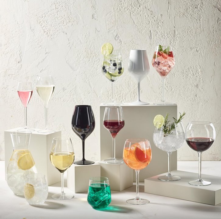 Szklanka ryflowana z tworzywa HoReCa premium