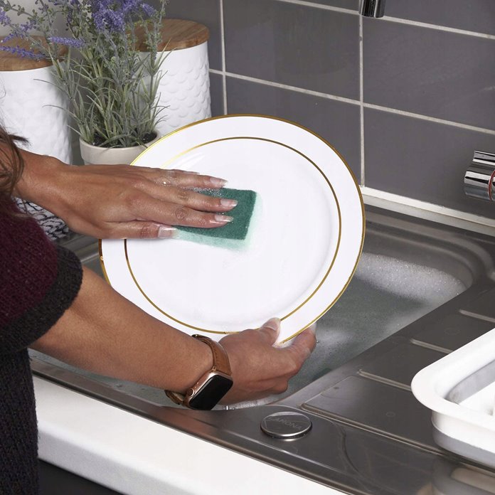 Talerze wielorazowe złote 20 szt