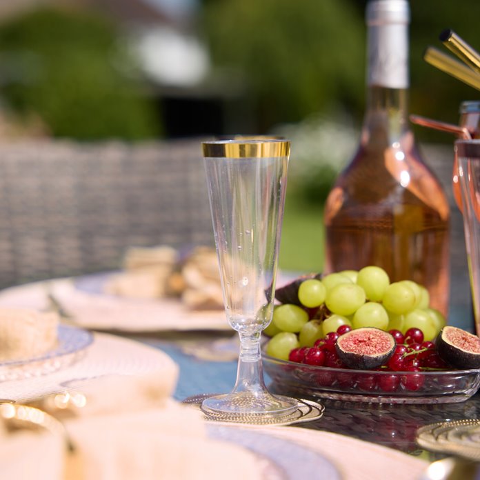 Kieliszki do szampana złote wielorazowe 10 szt