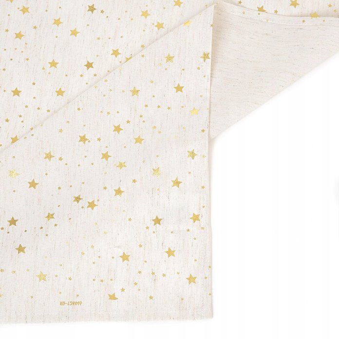 Obrus w złote gwiazdki śliczny 130x180 cm