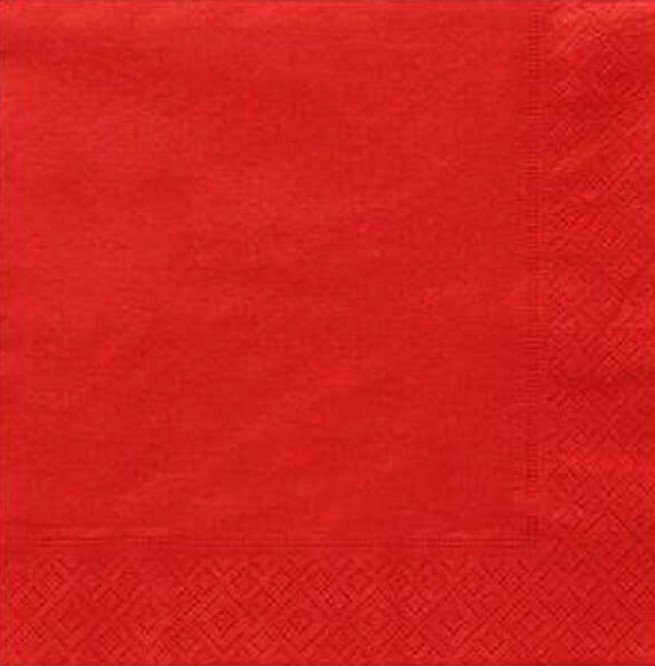 Serwetki papierowe 20 szt czerwone