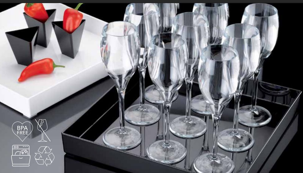 Kieliszki do szampana HoReCa premium plastikowy