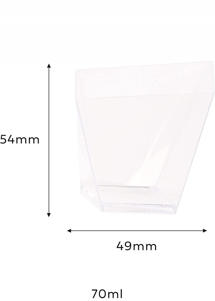 Wielorazowe kubeczki deserowe 10 sztuk trapezowe