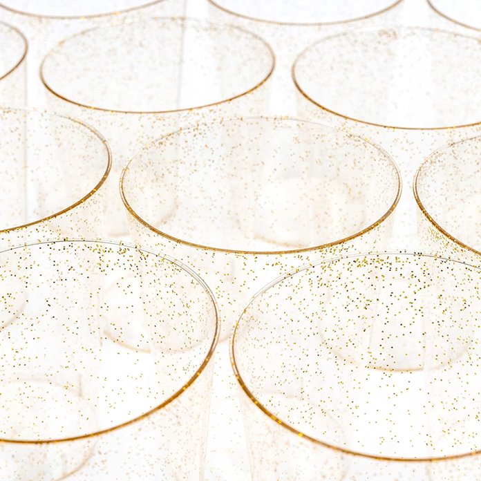 Kubki wielorazowe złote 10 szt