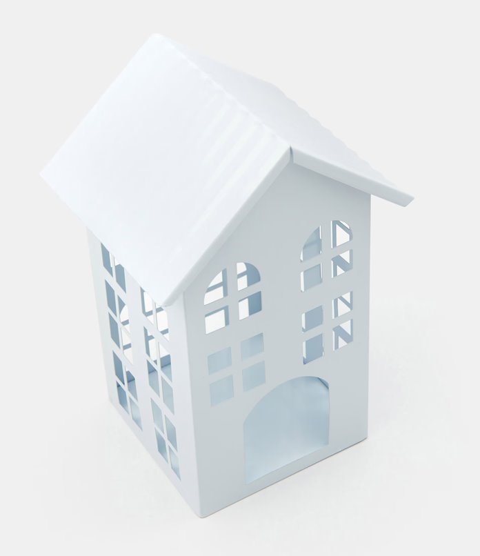 Domek biały metalowy