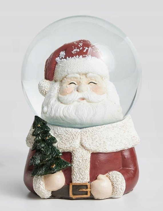 Kula śnieżna z mikołajem Dekoracyjna kula śnieżna z płatkami śniegu