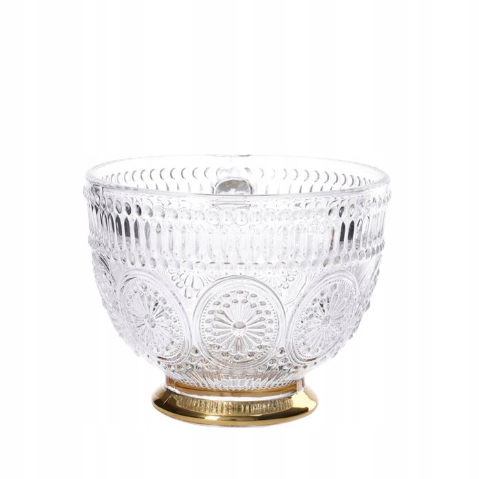 Filiżanka BARREL szklana złota 360 ml