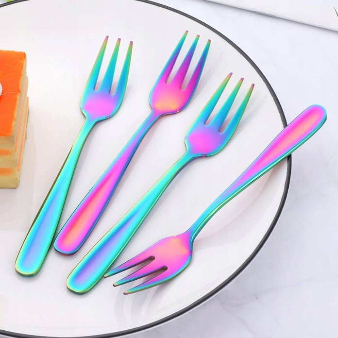 Opalizujące widelczyki deserowe 12 sztuk