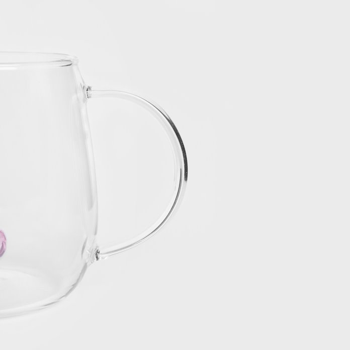 Szklanka do napojów Homla 400 ml z serduszkiem z sercem walentynki prezent