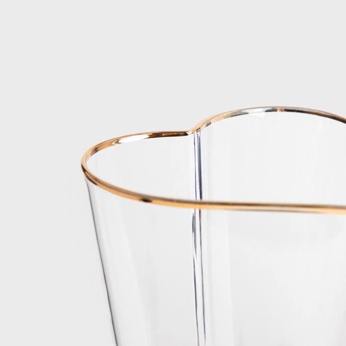 Kieliszek do wina Homla serce ze złota obwódką 300ml elegancki śliczny