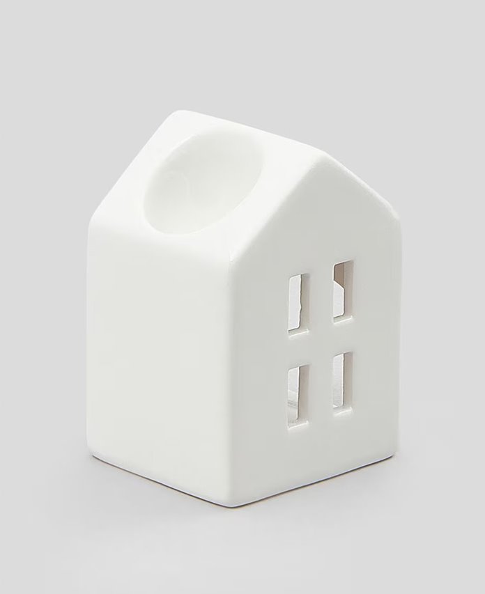 Domek dekoracyjny biały 9,5 cm