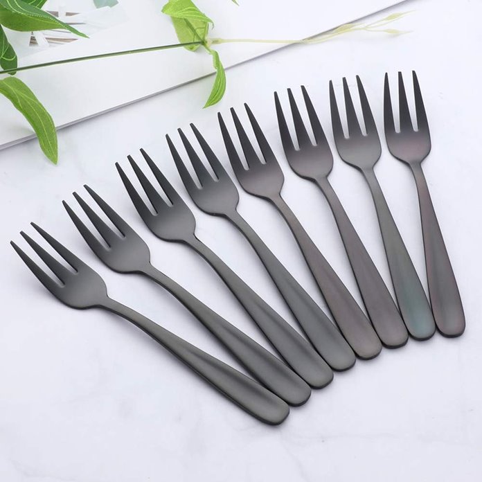 Czarne widelczyki 8 sztuk