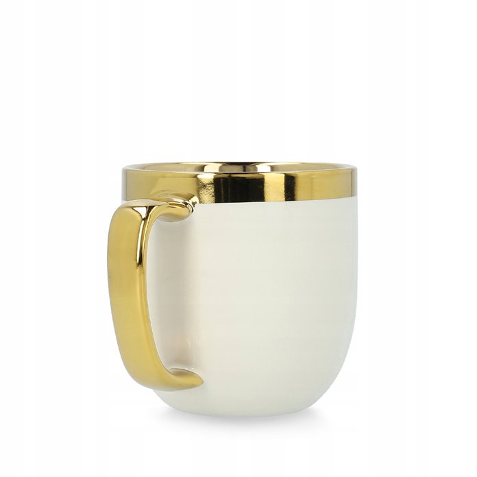 Kubek biały ze złotym rantem 280 ml