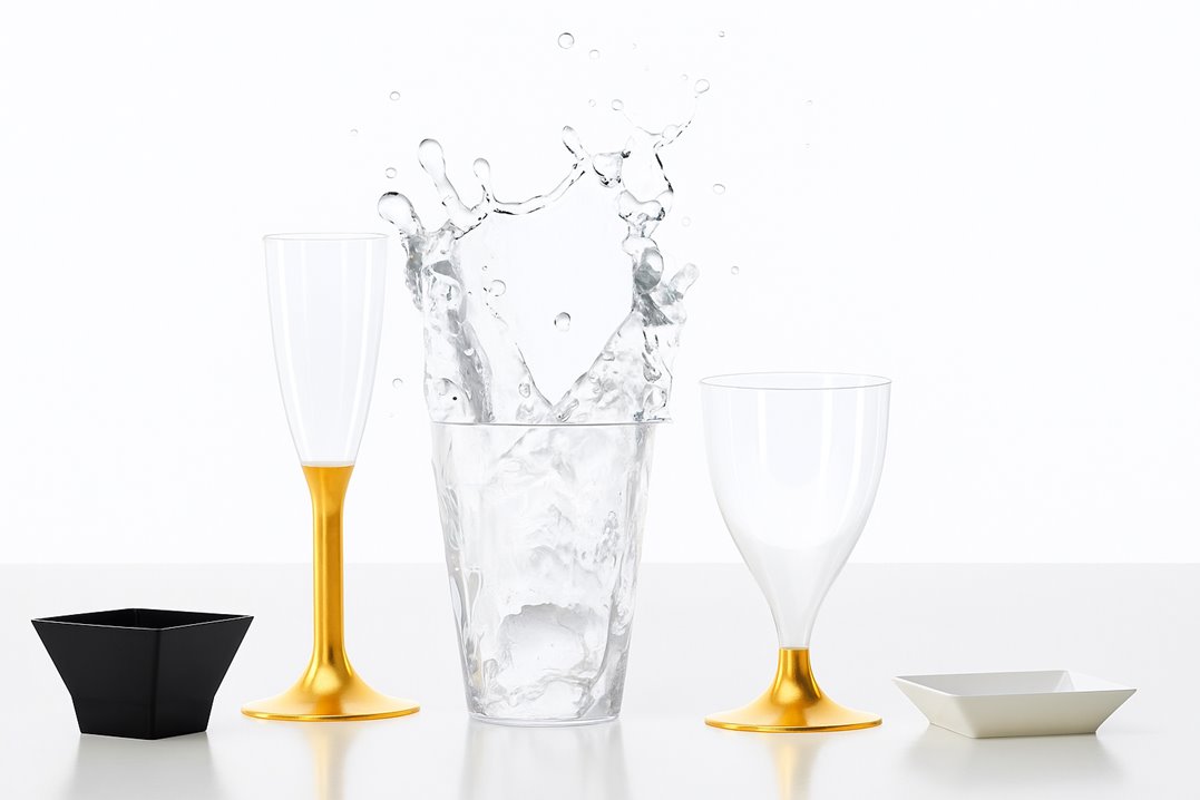 Kieliszek szklanka do napojów wielorazowa ZŁOTA