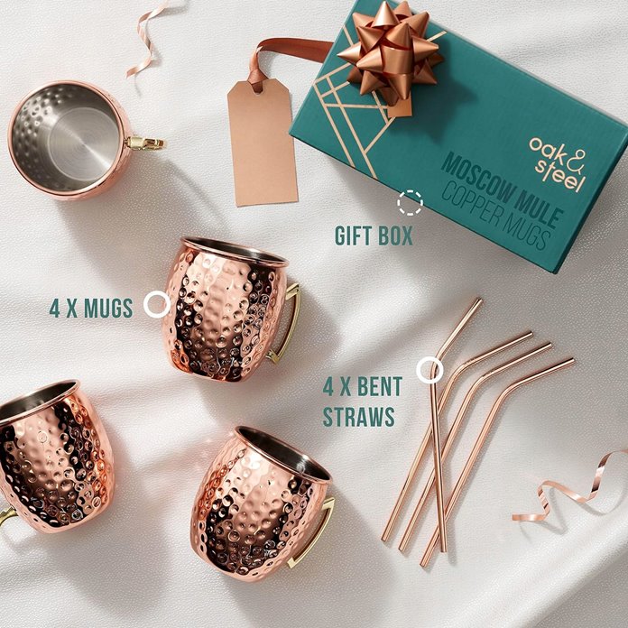 Metalowe kubki różowe  4 sztuki