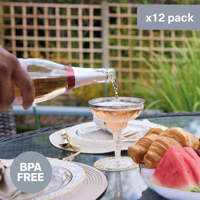 Kieliszki do martini srebrne 12 szt wielorazowe