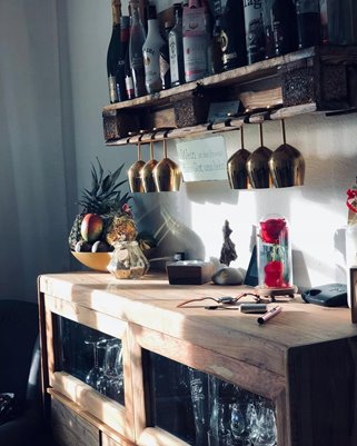 Złote stalowe kieliszki do wina 6 sztuk