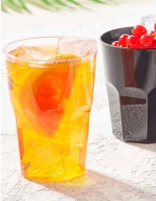 Czarne kubki plastikowe ZMYWARKA dla wymagających