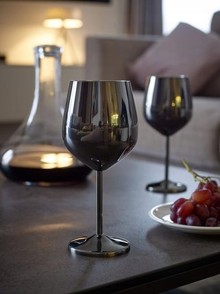 Kieliszek do wina stalowy czarny 500ml