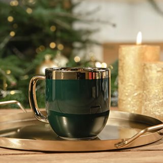 Zestaw kubków ze złotym rantem 2 sztuki