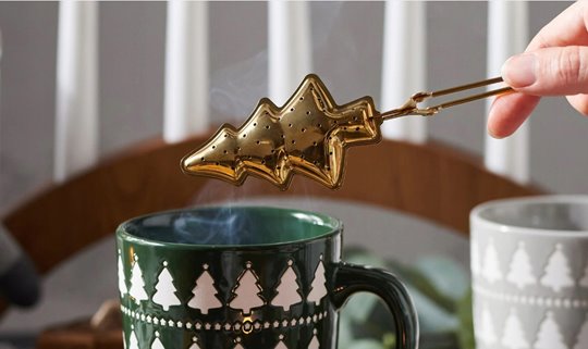 Złoty zaparzacz choinka