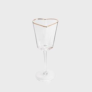 Kieliszek do wina Homla serce ze złota obwódką 300ml elegancki śliczny