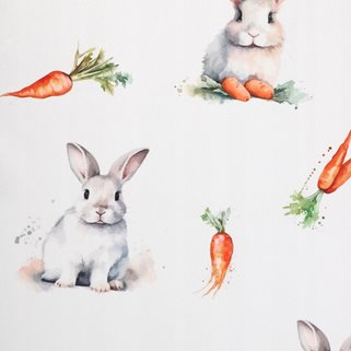 Bieżnik z królikami 160 x 40 cm