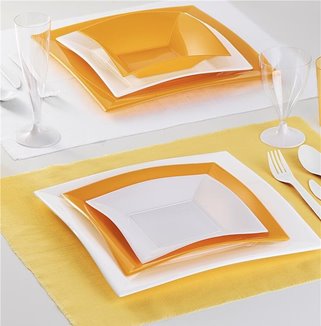 Złoty talerz OBIADOW kwadratowy mikrofala zmywarka