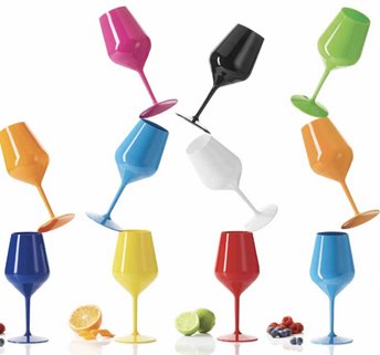 Kieliszek Żółty plastikowy wielorazowy do zmywarki