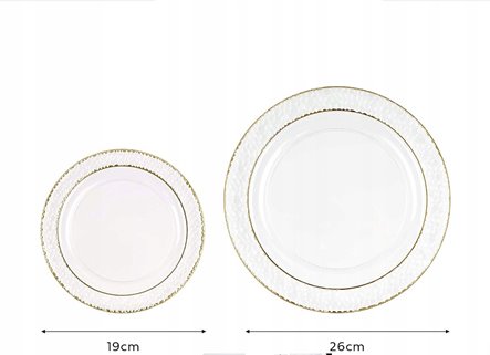 Różowe talerze wielorazowe zestaw 10 sztuk deserowe