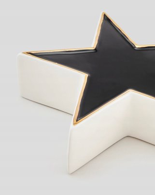 Dekoracja gwiazdka czarno złota