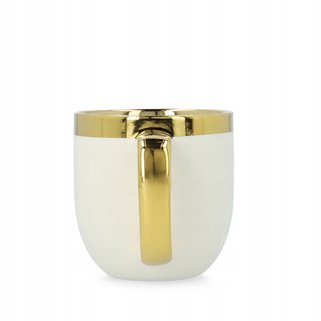 Kubek biały ze złotym rantem 280 ml