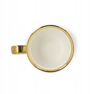 Kubek czarny ze złotym rantem