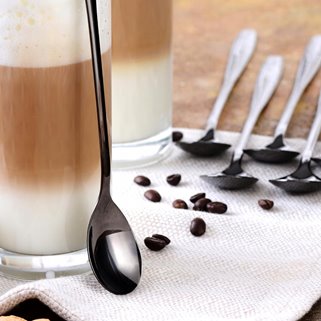 Łyżeczki do latte czarne 6 sztuk