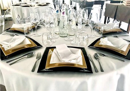 Złoty talerz Głęboki kwadratowy mikrofala zmywarka