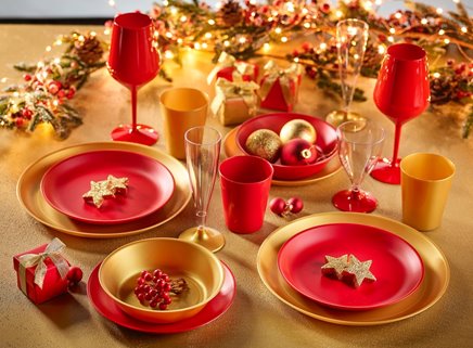 Kubki złote plastikowe do zmywarki PREMIUM