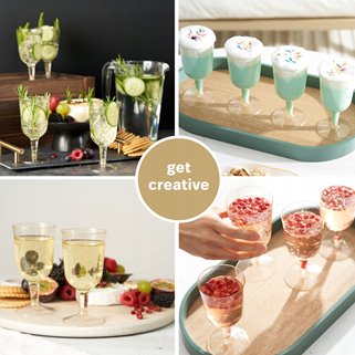 Kieliszki do wina wielorazowe złote 10 szt