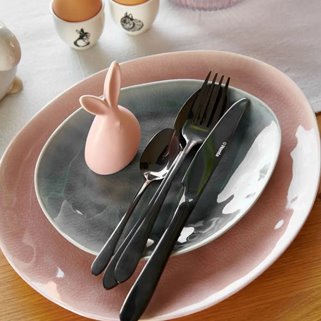 Komplet sztućców czarnych 16 el/4 os