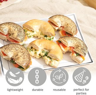 Półmisek wielorazowy srebrny prostokątny duży