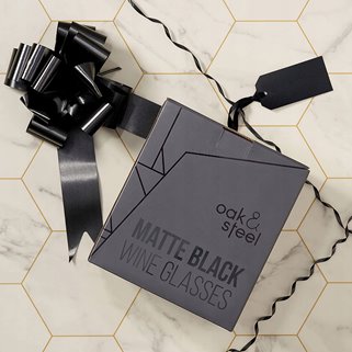 Kieliszki metalowe czarne do wina 2 szt